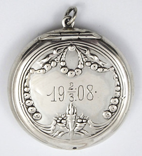 LUXUSNÍ STŘÍBRNÉ KAPESNÍ ZRCÁTKO