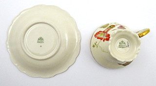 ROSENTHAL, POMPADOUR, ROK 1946 - ROKOKOVÝ ŠÁLEK S KALICHY PETÚNIÍ