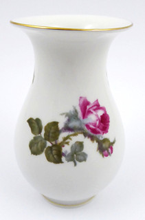 ROSENTHAL - PORCELÁNOVÁ VÁZIČKA S ŠÍPKOVÝMI RŮŽEMI