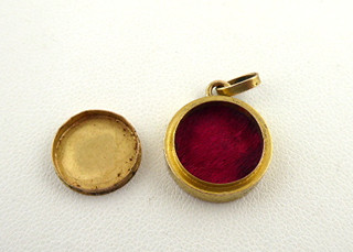 JEMNÝ ZLATÝ MEDAILONEK S PŘÍRODNÍ ŘÍČNÍ PERLIČKOU