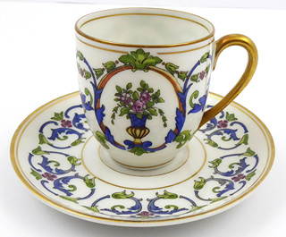 ROSENTHAL - MOKA ŠÁLEK S KVĚTINOVÝMI MEDAILONKY
