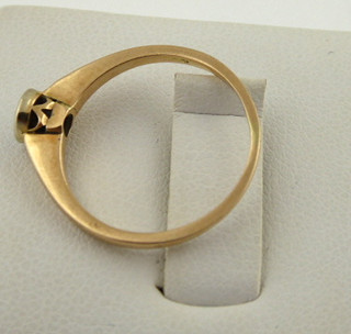 ZLATÝ PRSTEN S PŘÍRODNÍM DIAMANTEM - 0,25 CT