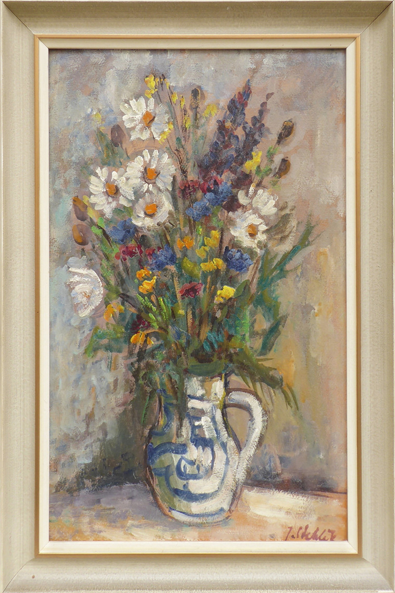 JINDŘICH STEHLÍK (1905-1991) - LUČNÍ KYTICE VE DŽBÁNU
