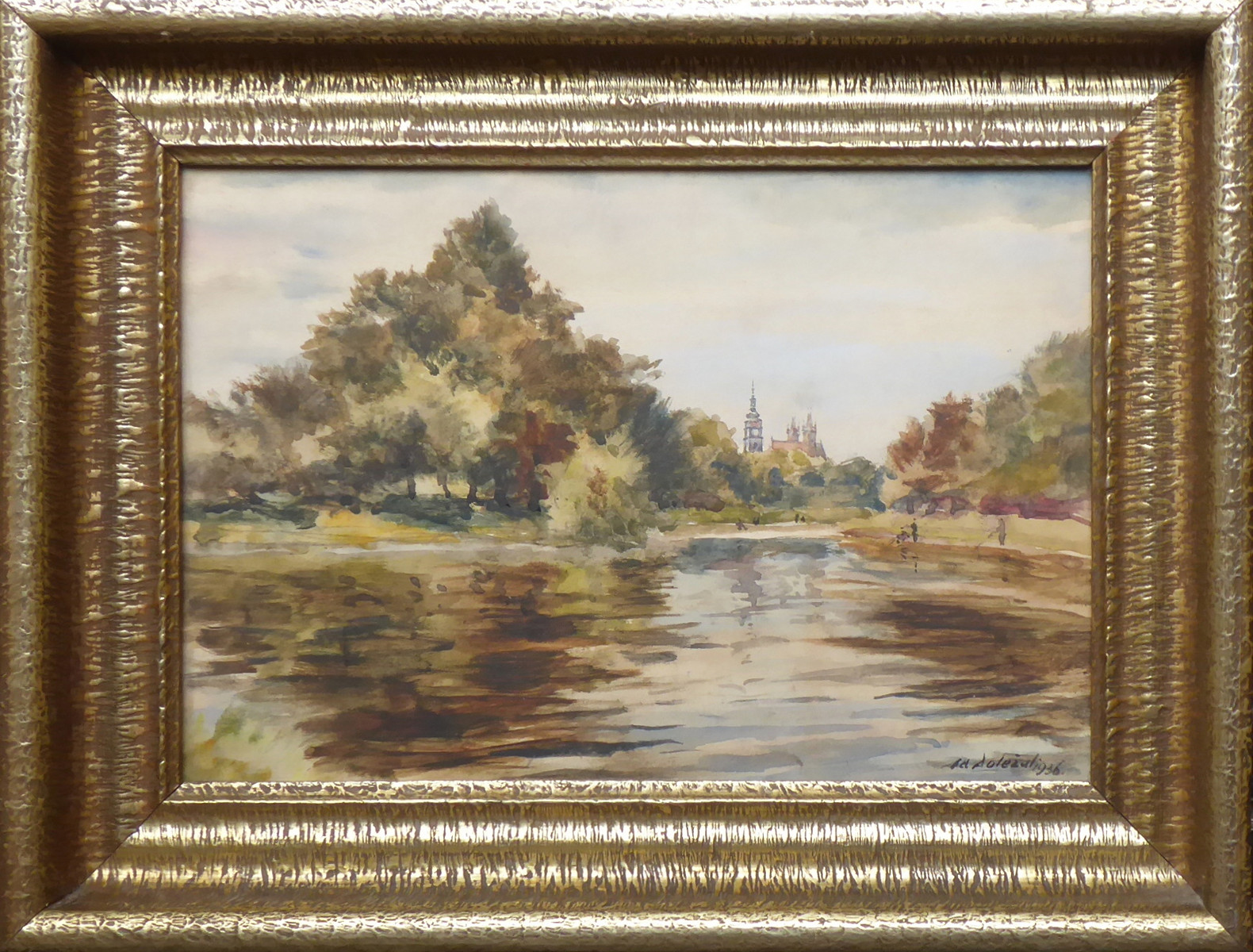 ADOLF DOLEŽAL (1898-1978)  - POHLED NA HRADEC KRÁLOVÉ OD SOUTOKU