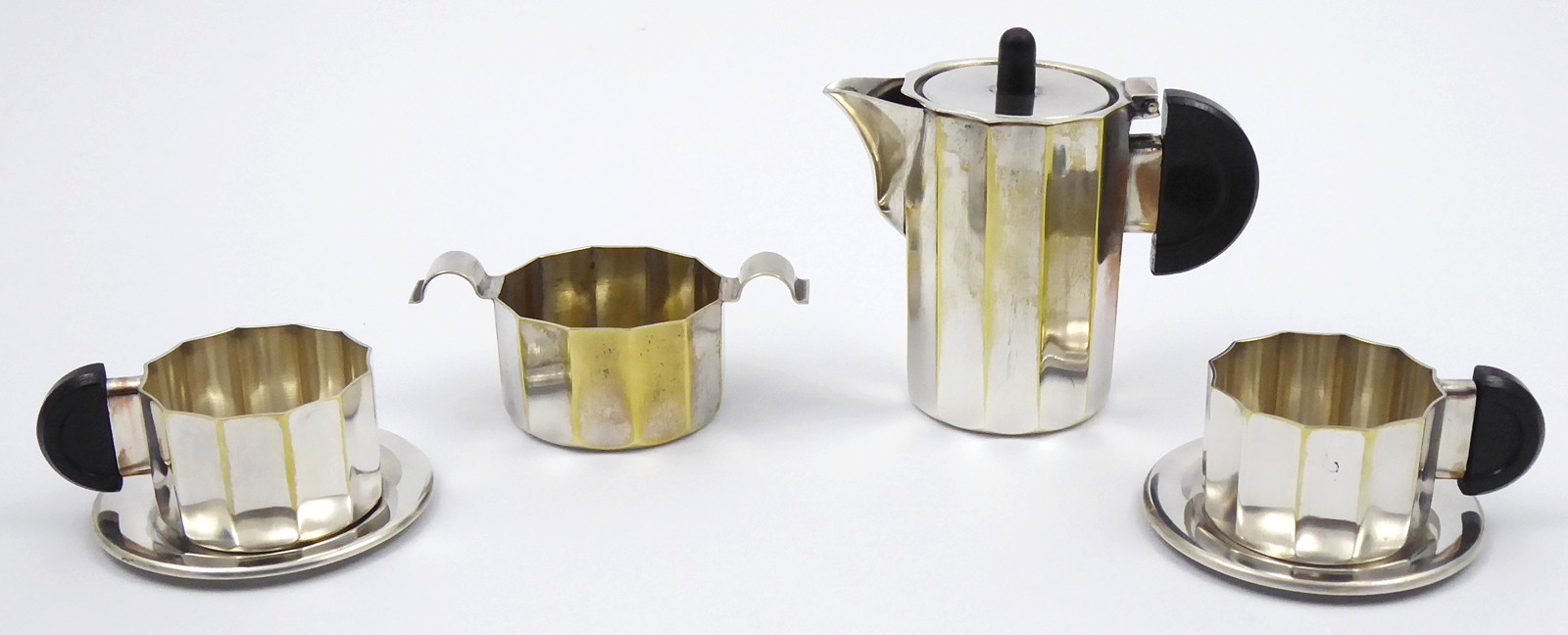 ART DECO PŘÁTELSKÁ STŘÍBŘENÁ SOUPRAVA