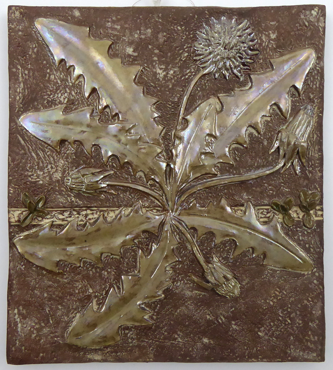 HANA BENEŠOVÁ (1930-2006) - PAMPELIŠKA - UMĚLECKÝ ZÁVĚSNÝ KACHEL