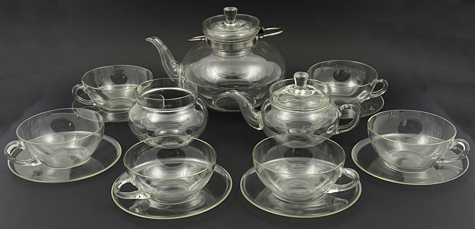 LADISLAV SUTNAR (1897-1976) - ČAJOVÝ SOUBOR Z VARNÉHO SKLA