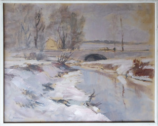 JAROMÍR KUNC (1900-1971) - ŘEKA V ZIMĚ