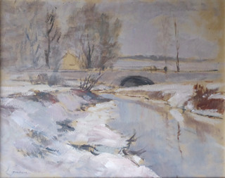 JAROMÍR KUNC (1900-1971) - ŘEKA V ZIMĚ