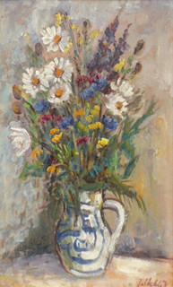 JINDŘICH STEHLÍK (1905-1991) - LUČNÍ KYTICE VE DŽBÁNU