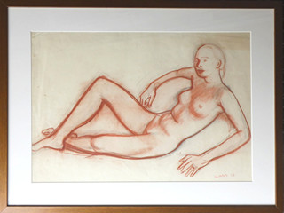 JIŘÍ (GEORGES) KARS (1882-1945) - LEŽÍCÍ NAHÁ DÍVKA