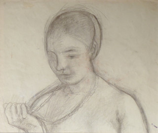 JIŘÍ (GEORGES) KARS (1882-1945)  - AKT DÍVKY A PORTRÉT DÍVKY - OBOUSTRANNÉ KRESBY