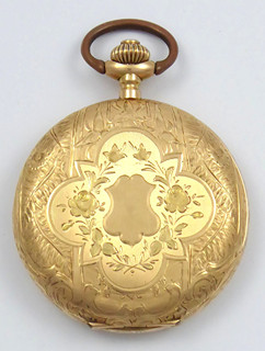 ZLATÉ GRAVÍROVANÉ KAPESNÍ HODINKY