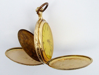 ZLATÉ GRAVÍROVANÉ KAPESNÍ HODINKY