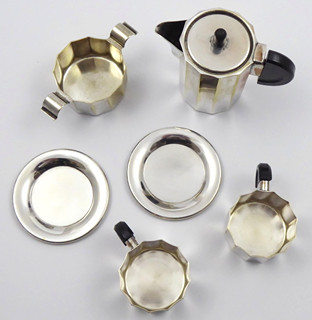 ART DECO PŘÁTELSKÁ STŘÍBŘENÁ SOUPRAVA