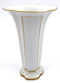 CARL REHM (NAR. 1890) - LORENZ HUTSCHENREUTHER, SELB - ELEGANTNÍ VYŠŠÍ VÁZA SE ZLACENÍM