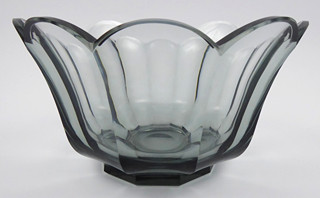 ART DECO MÍSA Z KOUŘOVÉHO SKLA