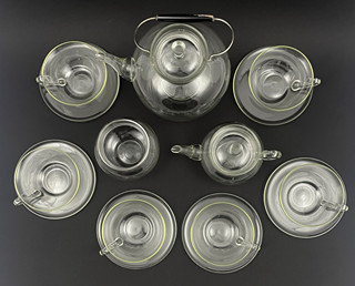 LADISLAV SUTNAR (1897-1976) - ČAJOVÝ SOUBOR Z VARNÉHO SKLA