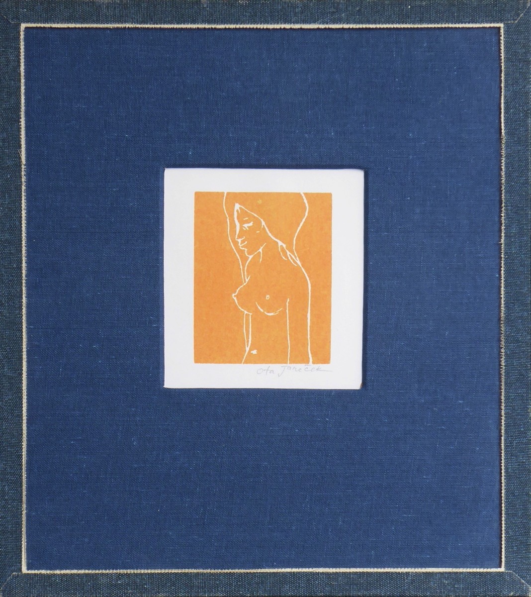 OTA JANEČEK (1919-1996) - OBNAŽENÁ DÍVKA (AKT DÍVKY)