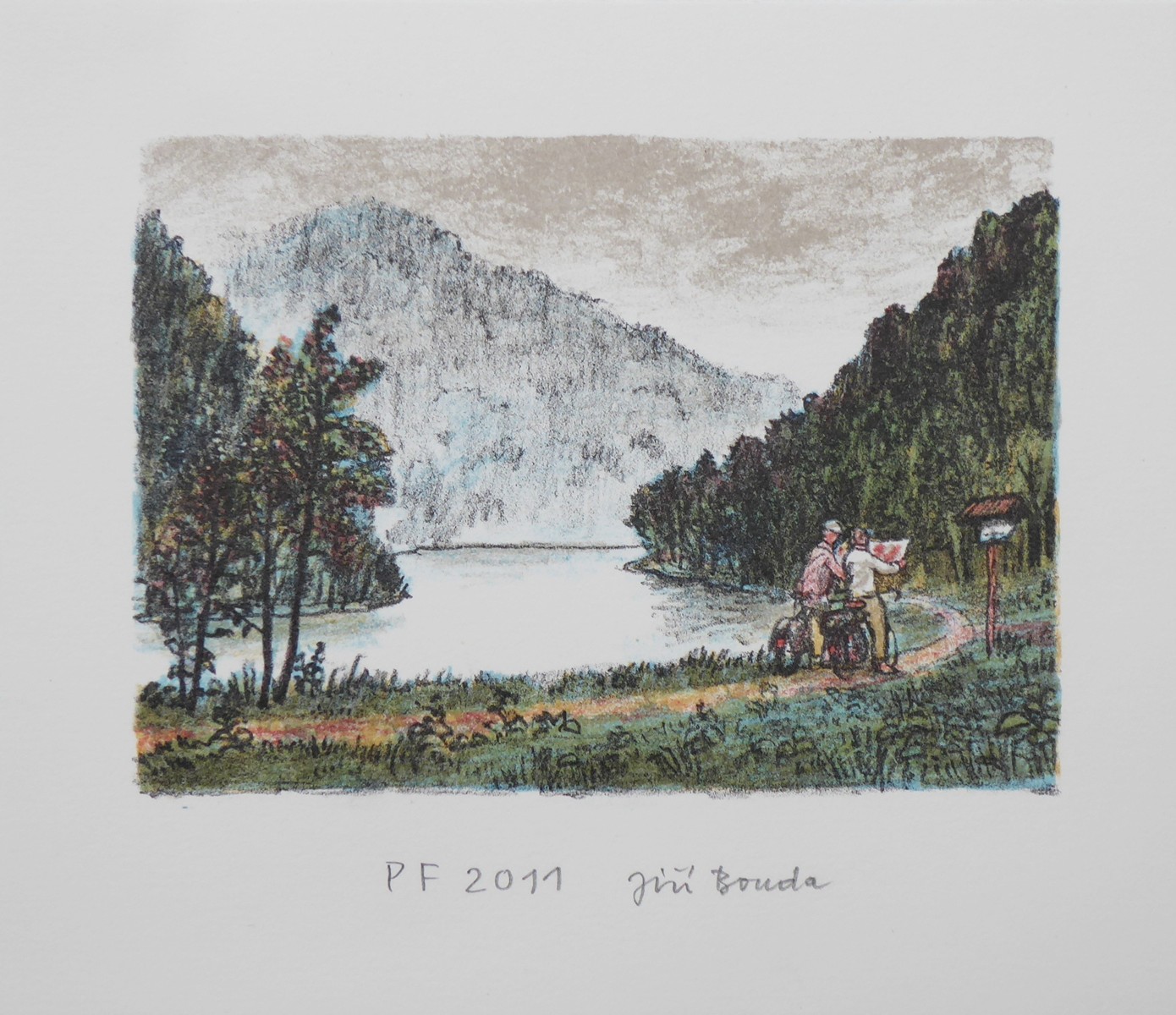 JIŘÍ BOUDA (1934-2015) - NA CYKLISTICKÉM VÝLETĚ