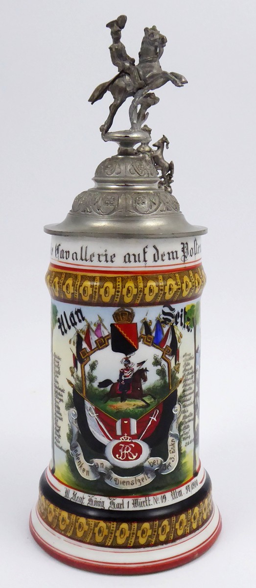 UPOMÍNKOVÝ KORBEL LEHKÉHO JÍZDNÍHO VOJSKA, HULÁNŮ - ROK 1900