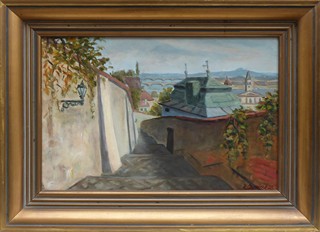 NOVÁČEK - STARÉ ZÁMECKÉ SCHODY NA PRAŽSKÝ HRAD - ROK 1938