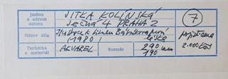 JITKA KOLÍNSKÁ (1930-1992) - CESTOU V ZAHRADĚ