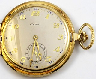 ZLATÉ ART DECO KAPESNÍ HODINKY - DOXA