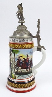 UPOMÍNKOVÝ KORBEL LEHKÉHO JÍZDNÍHO VOJSKA, HULÁNŮ - ROK 1900