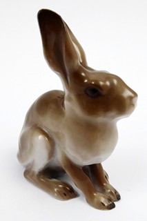 OTTMAR OBERMAIER (1883-1958) - SEDÍCÍ ZAJÍC - ROSENTHAL