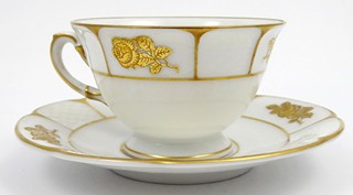 MOKA ŠÁLEK SE ZLACENÝMI RŮŽEMI - ROSENTHAL