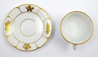 MOKA ŠÁLEK SE ZLACENÝMI RŮŽEMI - ROSENTHAL