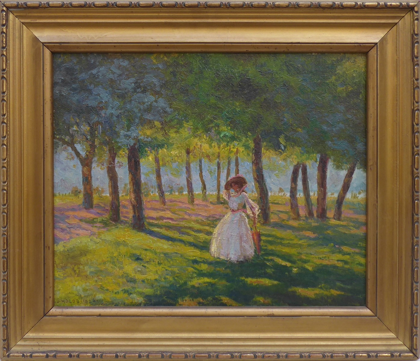 JOSEF HOLUB (1870-1957) - SLUNEČNÝ DEN V PARKU