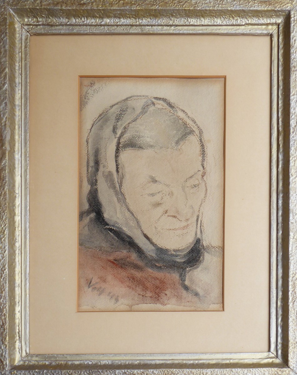 FRANTIŠEK VOLF (1897-1983) - ŽENA V ŠÁTKU