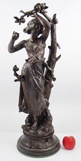 HIPPOLYTE-FRANCOIS MOREAU (1832-1926) - MIREILLE - VYSOKÁ SOCHA