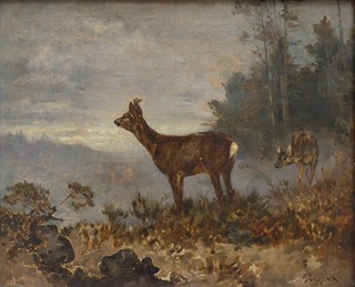 GUSTAV EGGENA (1850-1915) - SRNČÍ PÁR NA MÝTINĚ