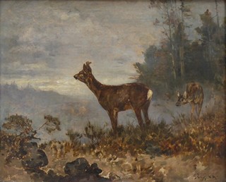 GUSTAV EGGENA (1850-1915) - SRNČÍ PÁR NA MÝTINĚ