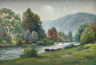 HUBERT BAUER (NAR. 1905) - SÁZAVA VE STŘÍBRNÉ SKALICI