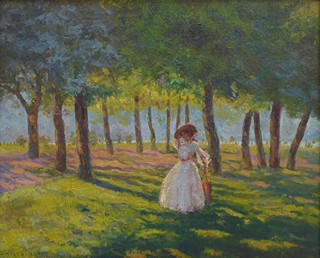 JOSEF HOLUB (1870-1957) - SLUNEČNÝ DEN V PARKU