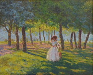 JOSEF HOLUB (1870-1957) - SLUNEČNÝ DEN V PARKU
