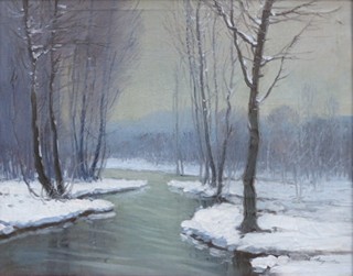 ANTONÍN AUGUSTA (1891-1940) - ZIMNÍ KRAJINA S ŘEKOU