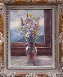 PAVEL RASZKA (1907-1979) - LUČNÍ KVĚTINY VE DŽBÁNU - VELKÝ ROZMĚR