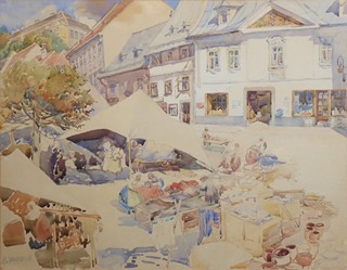 ZDEŇKA VORLOVÁ-VLČKOVÁ (1872-1954) - TRHY NA MĚSTSKÉM RYNKU