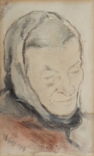 FRANTIŠEK VOLF (1897-1983) - ŽENA V ŠÁTKU
