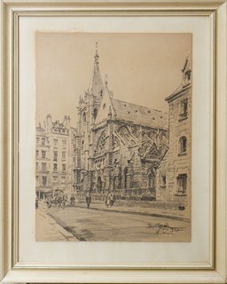 KAREL VOTLUČKA (1896-1963) - SAINT-SÉVERIN, PARIS - ROZMĚRNÁ KRESBA