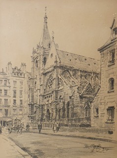 KAREL VOTLUČKA (1896-1963) - SAINT-SÉVERIN, PARIS - ROZMĚRNÁ KRESBA