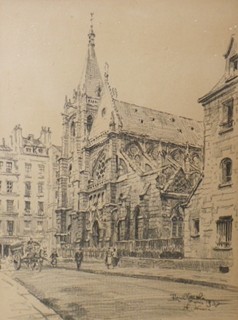 KAREL VOTLUČKA (1896-1963) - SAINT-SÉVERIN, PARIS - ROZMĚRNÁ KRESBA