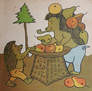 JOSEF LADA (1887-1957) - SVĚT ZVÍŘAT - STARÝ A MLADÝ JEŽEK