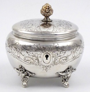 LUXUSNÍ STŘÍBRNÁ CUKŘENKA - JOSEF B. GEDLITZKA, VÍDEŇ