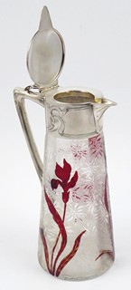 SECESNÍ STŘÍBRNÁ KARAFA - WILHELM BINDER, SCHWÄBISCH GMÜND